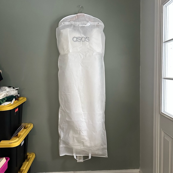 ASOS Maeve Sculpted Off Shoulder Statement Dress in Ivory US 8 - Picture 10 of 16